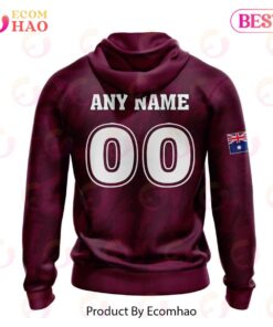 Brisbane Broncos Custom Name Number Scratch Zip Hoodie Gifts For Lovers