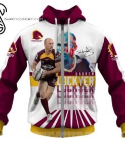 Brisbane Broncos Darren Lockyer No 6 Zip Up Hoodie Funny Gift For Fans 1