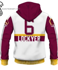 Brisbane Broncos Darren Lockyer No 6 Zip Hoodie Funny Gift For Fans