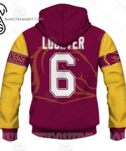 Brisbane Broncos Darren Lockyer No 6 Zip Up Hoodie Gifts For Lovers 2