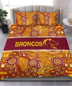 Brisbane Broncos Maroon Gold Indigenousduvet Covers Best Gift For Fans