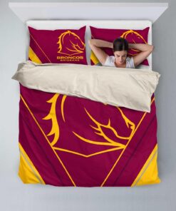 Brisbane Broncos Maroon Gold Stripes Doona Cover