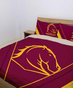 Brisbane Broncos Maroon Gold Stripes Doona Cover 3