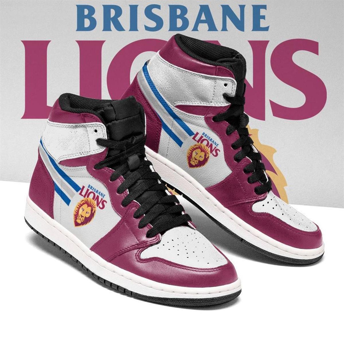 Brisbane Lions Air Jordan 1 High Sneakers For Fans