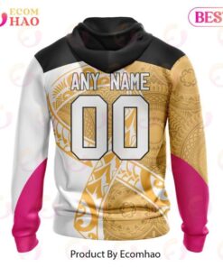 Brisbane Lions Custom Name Number Fight Cancer Zip Up Hoodie Gift 2