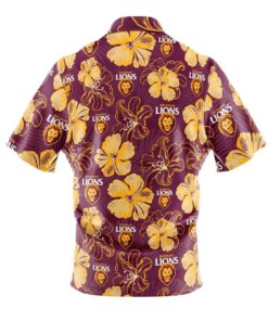 Brisbane Lions Vintage Floral Aloha Shirts Best Gifts For Afl Fans