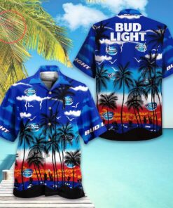 Bud Light Beach Palm Vintage Hawaiian Shirt Size From S To 5xl
