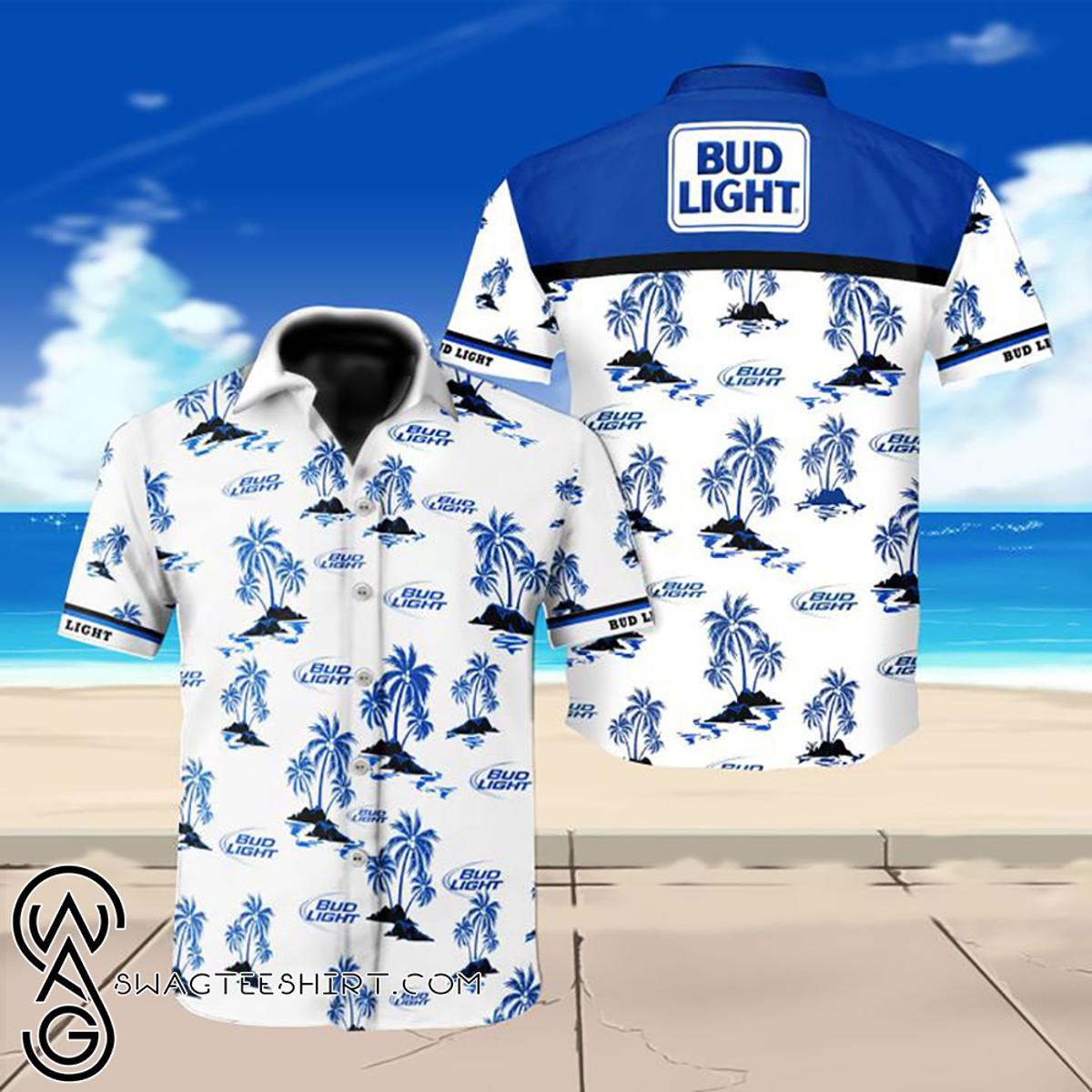 Bud Light Summer Floral Patterns Aloha Shirt Best Hawaiian Shirt For Fans