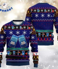 Bud Light Snowflakes Ugly Christmas Sweater For Fans
