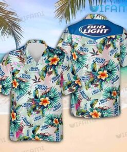 Bud Light Summer Floral Patterns Aloha Shirt Best Hawaiian Shirt For Fans