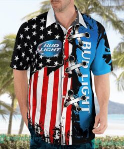 Bud Light Us Flag Vintage Aloha Shirt Best Gift For Fans