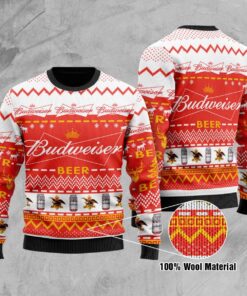 Budweiser Beer Red Ugly Christmas Sweater