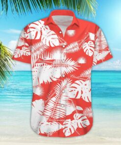 Budweiser Leaves Patterns Tropical Aloha Shirt Size From S To 5xl