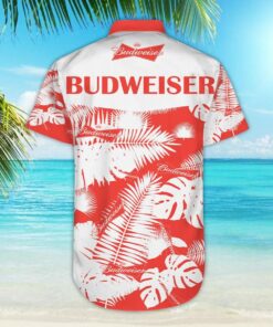 Budweiser Leaves Patterns Tropical Aloha Shirt Size From S To 5xl 2