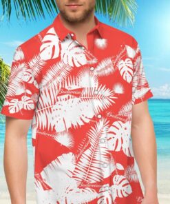 Budweiser Leaves Patterns Tropical Aloha Shirt Size From S To 5xl 3