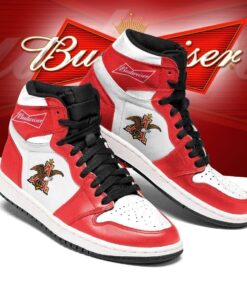 Budweiser Red White Air Jordan 1 High Sneakers Gift 1