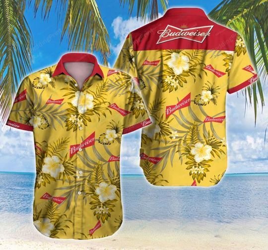 Budweiser Beer Summer Pineapple Patterns Hawaiian Shirt Gift For Fans