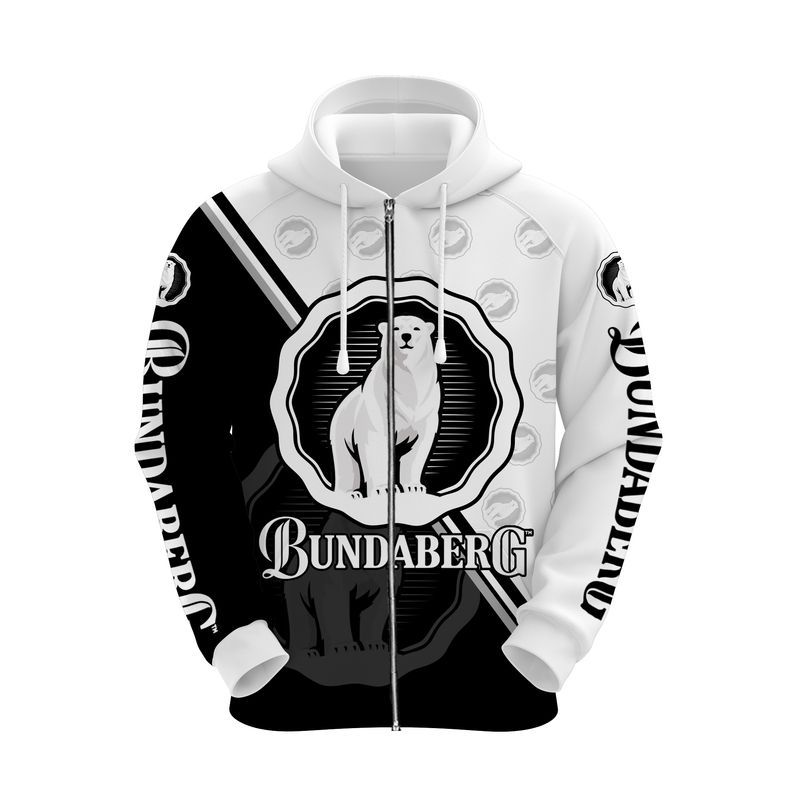 Bundaberg Rum Red Black Zip Hoodie For Men And Women