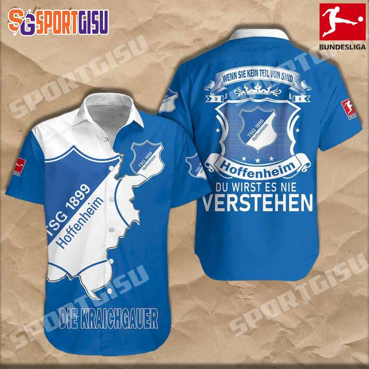 Tsg 1899 Hoffenheim Summer Pattern White Blue Hawaiian Shirt Best Fans Gifts