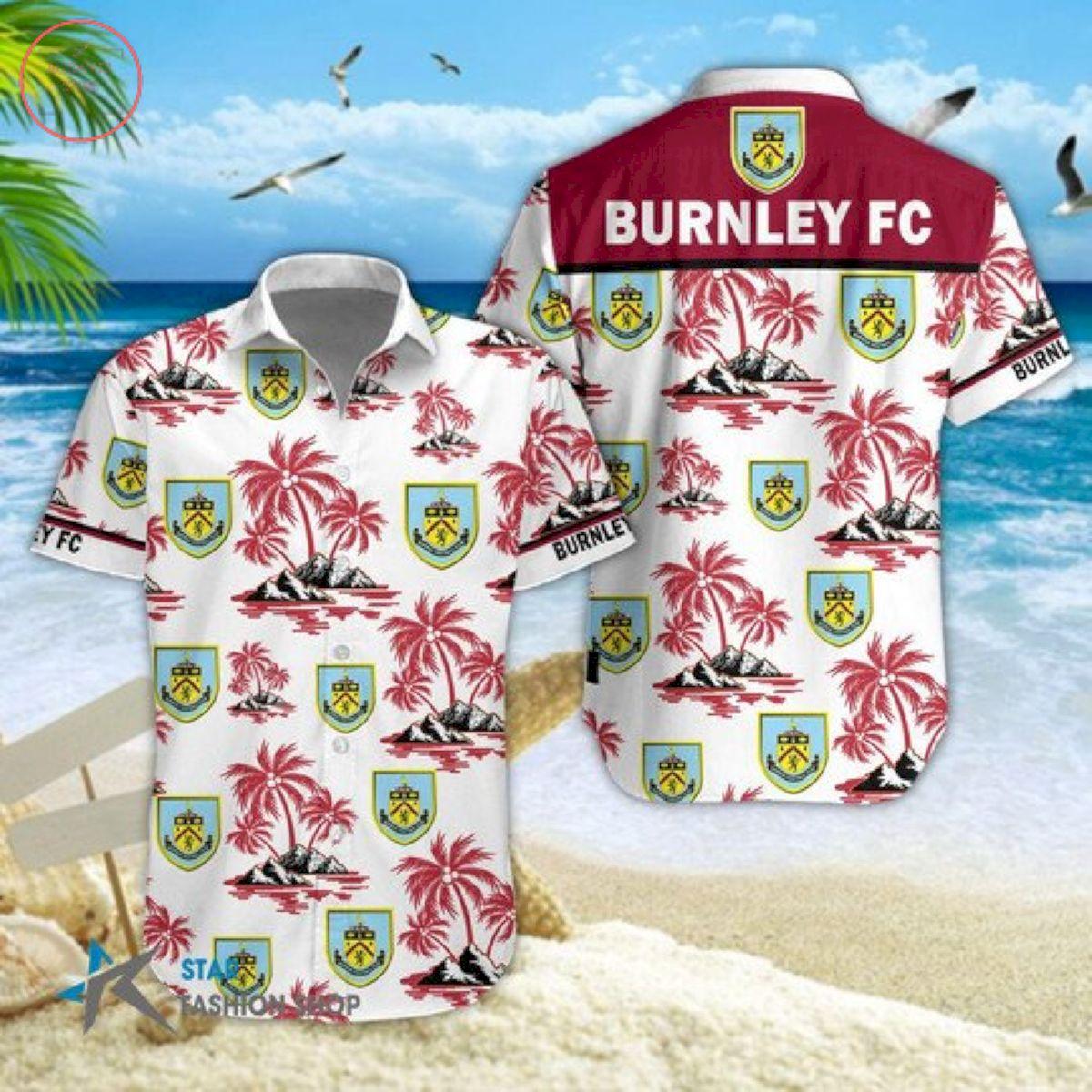 Burnley Fc Flower Flower Tropical Aloha Shirt Size From S To 5xl