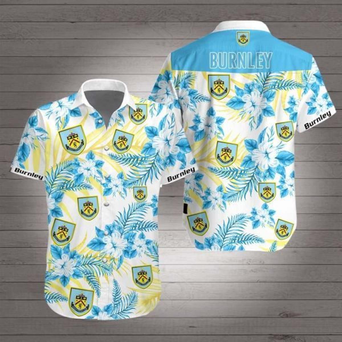 Burnley Fc Coconut Tree Patterns Tropical Hawaiian Shirt Size From S To 5xl