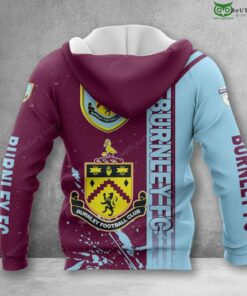 Burnley Fc Logo Edition Blue And Red Zip Hoodie