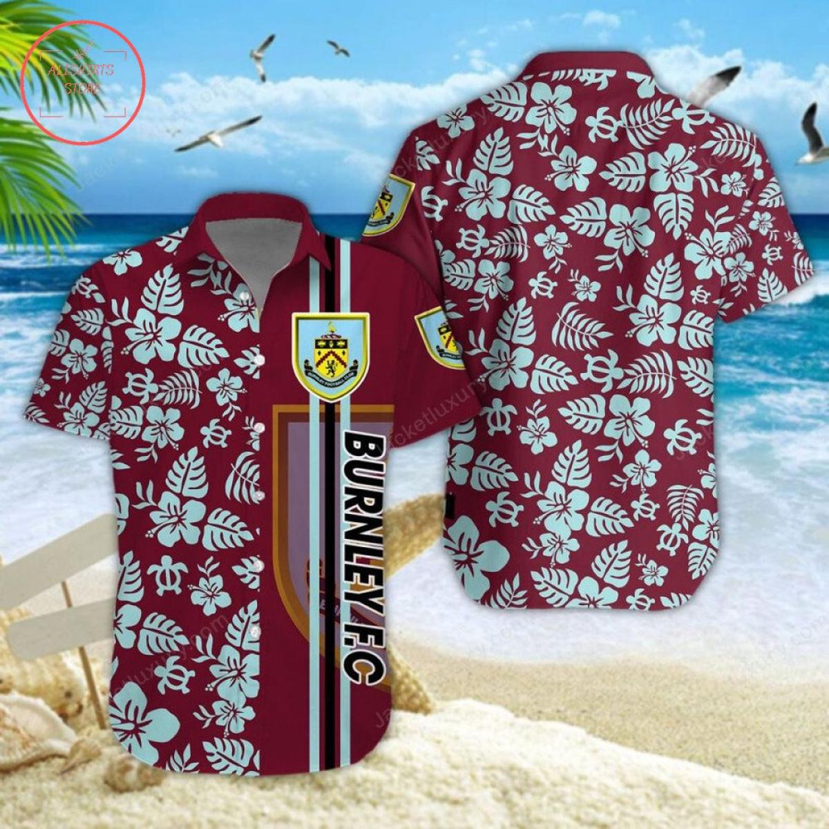 Burnley Fc Coconut Island White Wine Tropical Aloha Shirt Best Gift Ideas