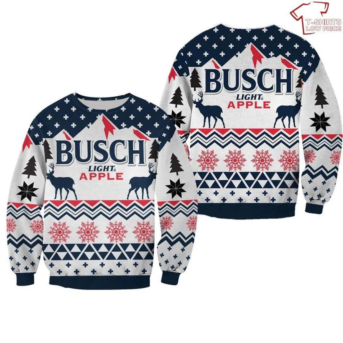 Hohoho Busch Light Holiday Sweater Ugly Christmas Sweatshirt