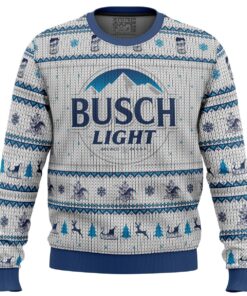 Busch Light Beer Logo Ugly Christmas Sweater Funny Gift For Alcohol Fans