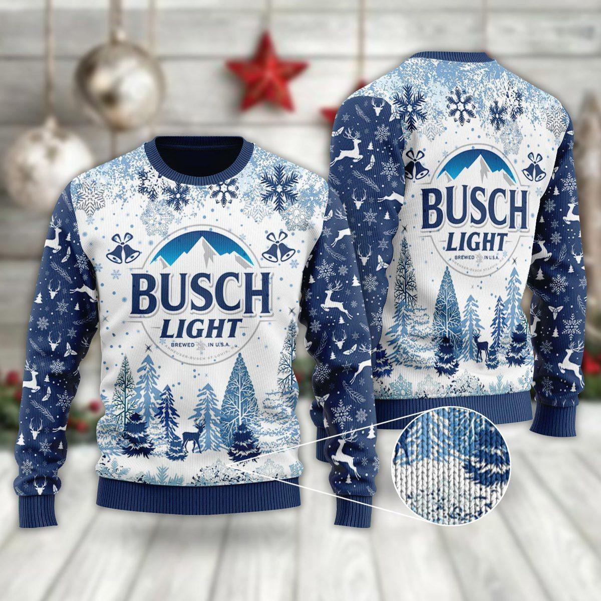 Busch Light Christmas Sweater For Men And Women