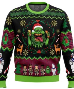 Bustin Christmas Ghostbusters Ugly Sweater 1