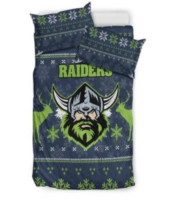 Canberra Raiders Christmas Ugly Style Doona Cover 3