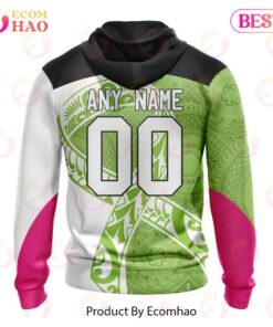 Canberra Raiders Custom Name Number Fight Cancer Zip Up Hoodie Gift For Fans 2