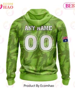 Canberra Raiders Custom Name Number Flag Scratch Zip Up Hoodie Gift For Fans 2