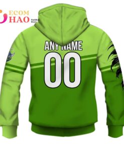 Canberra Raiders Custom Name Number Native Skull Zip Hoodie Best Gift For Fans