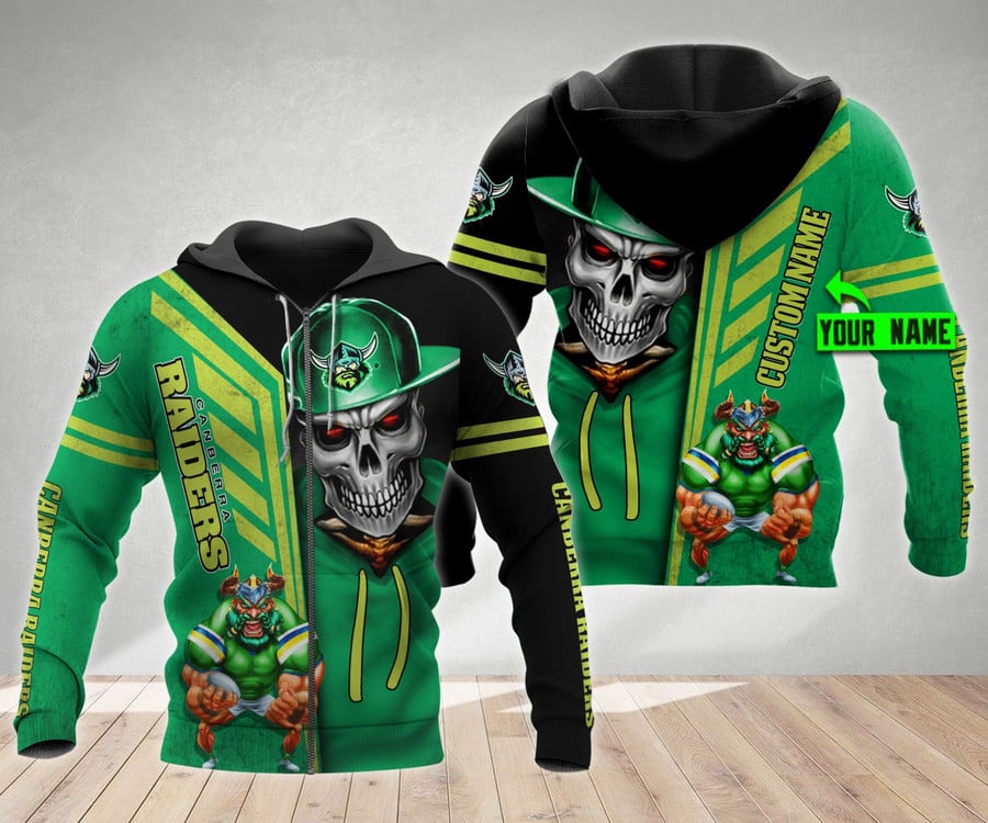 Canberra Raiders Custom Name Indigenous Zip Hoodie Best Gift For Fans