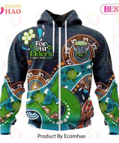 Canberra Raiders Custom Name Number Special Design Naidoc Zip Hoodie For Fans