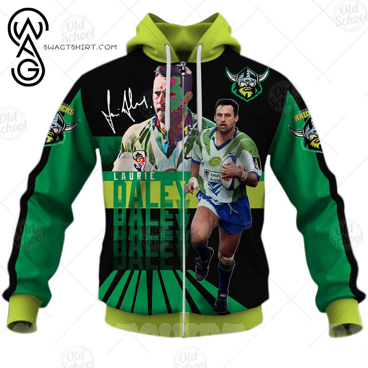 Canberra Raiders Custom Name Number Fight Cancer Zip Hoodie Gift For Fans