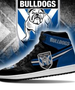 Canterbury-bankstown Bulldogs Blue Black Air Jordan 1 High Sneakers For Fans