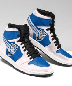 Canterbury-bankstown Bulldogs Blue White Air Jordan 1 High Sneakers For Fans