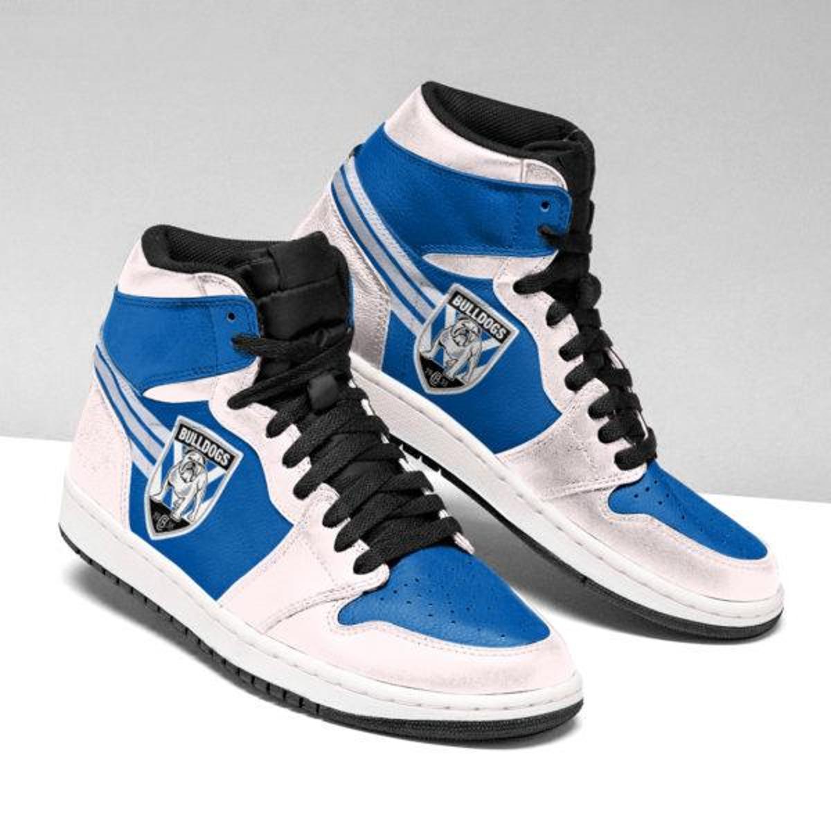 Canterbury-bankstown Bulldogs Blue Black Air Jordan 1 High Sneakers For Fans