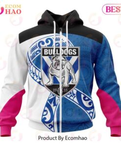 Canterbury-bankstown Bulldogs Custom Name Number Fight Cancer Zip Hoodie