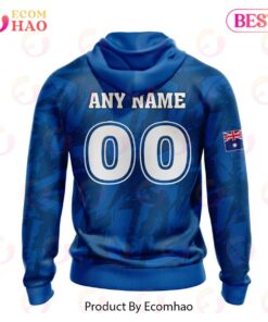 Canterbury-bankstown Bulldogs Custom Name Number Flag Scratch Zip Hoodie