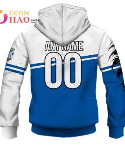 Canterbury-bankstown Bulldogs Custom Name Number Native Skull Zip Hoodie Gift For Fans