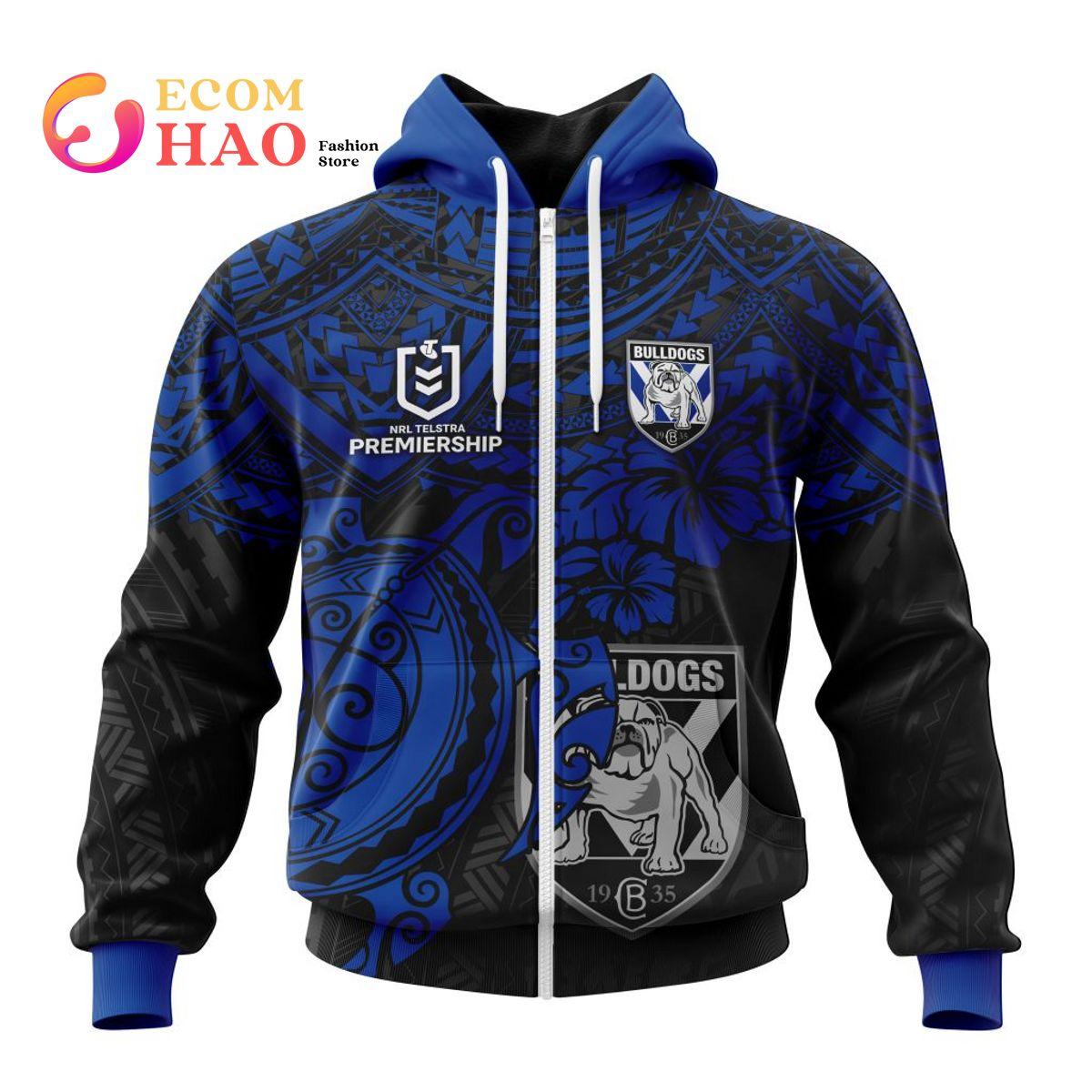 Canterbury-bankstown Bulldogs Custom Name Number Flag Scratch Zip Hoodie