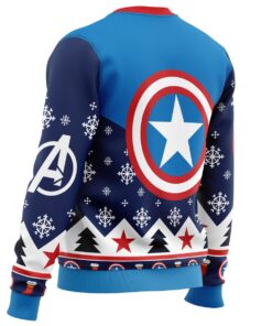 Captain America Symbol Xmas Style Ugly Christmas Sweater Gift For Marvel Fans 3