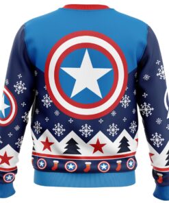 Captain America Symbol Xmas Style Ugly Christmas Sweater Gift For Marvel Fans 4