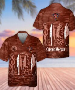Captain Morgan Brown Surfboard Tropical Hawaiian Shirt Best Gift For Fans