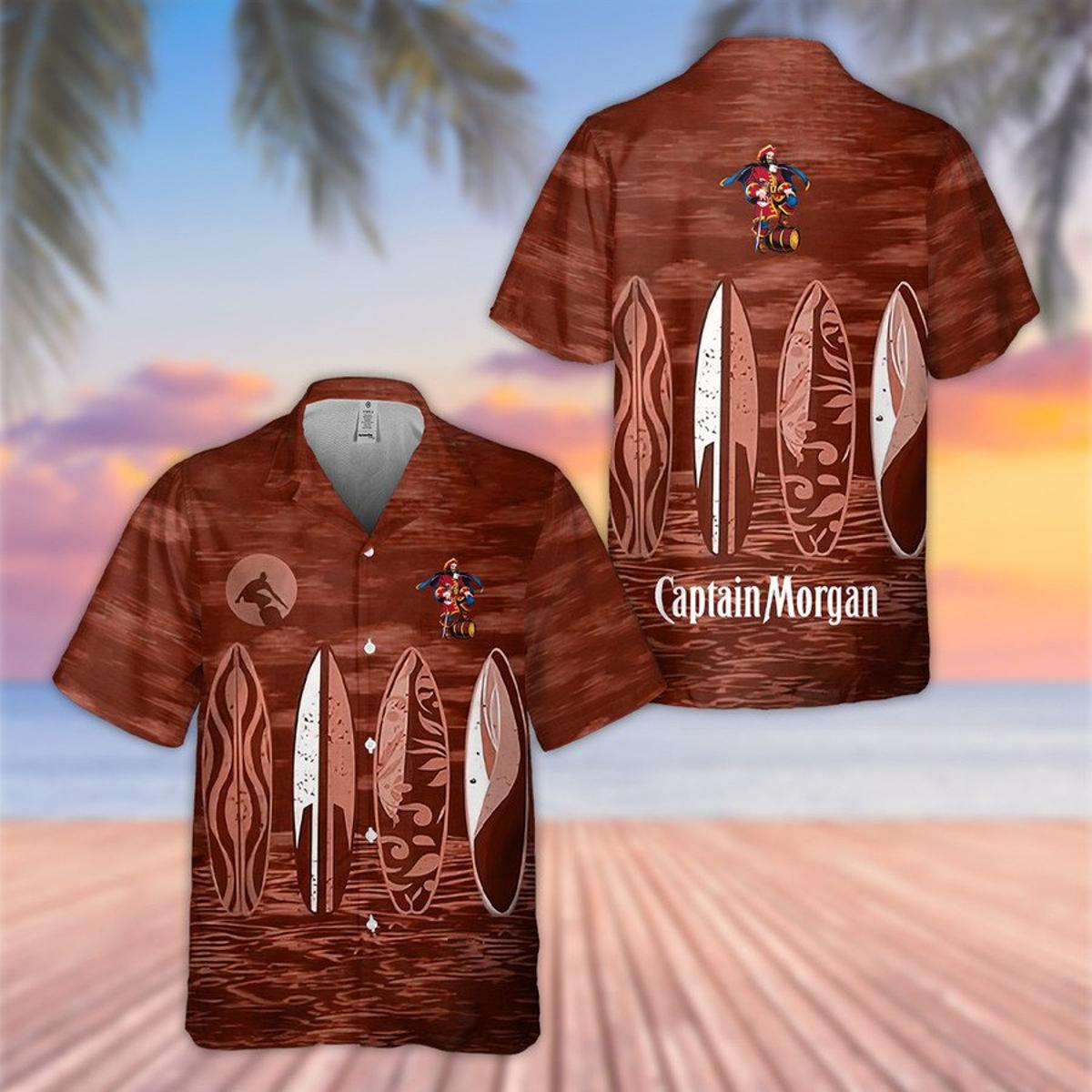 Captain Morgan Summer Patterns Tropical Hawaiian Shirt Size From S To 5xl