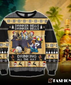 Captain Morgan Drinking All The Way Ugly Christmas Sweater